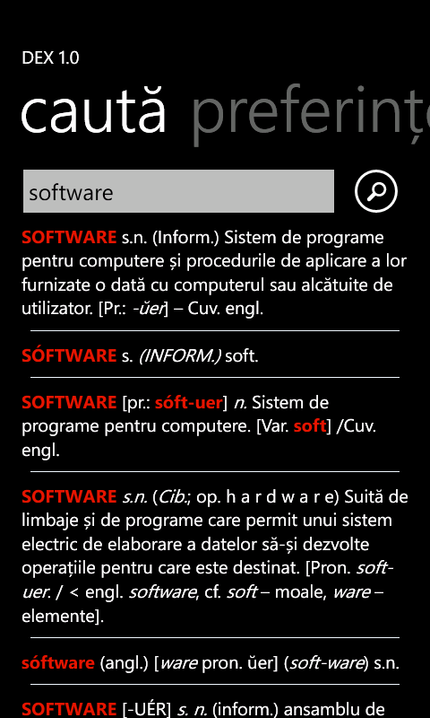 DEX pentru Windows Phone - Prezentare